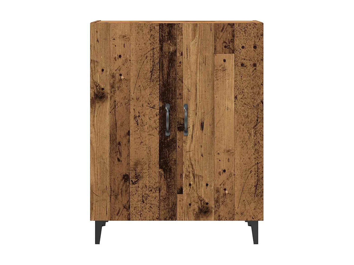 Credenza con pensile in legno vecchio, legno ingegnerizzato