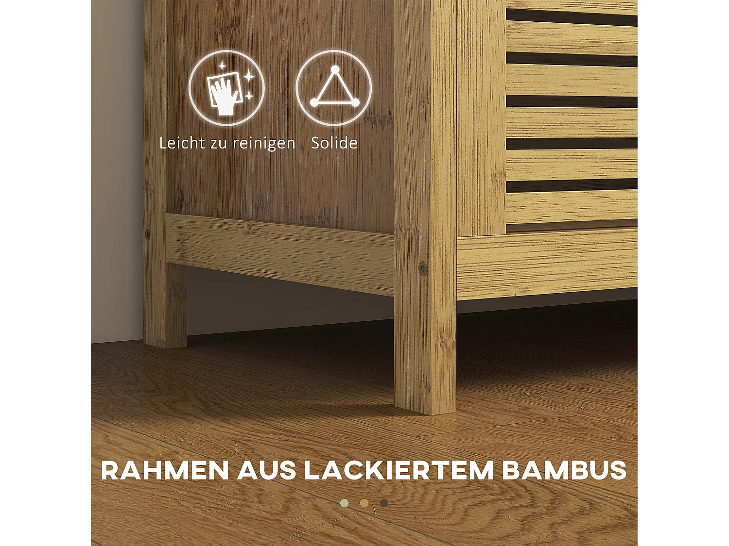 Banc à chaussures avec rangement intégré et tablette rabattable, en bambou, couleur bois naturel (100x40x60cm)
