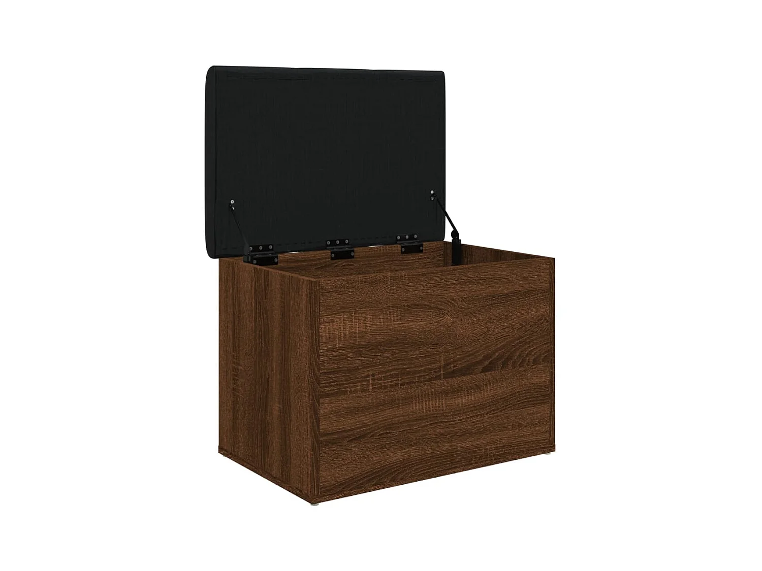 Panca contenitore in rovere marrone 62x42x45 cm in legno ingegnerizzato