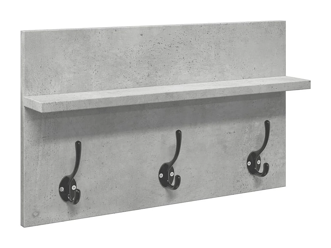 Set di mobili per corridoio 4 pezzi in cemento grigio e legno ingegnerizzato