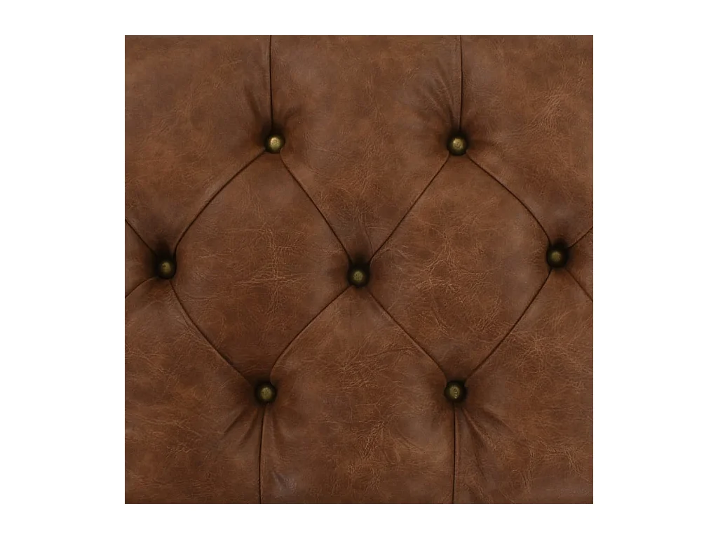 Opbergbank Massief hout en imitatieleer 80,5x41x50 cm