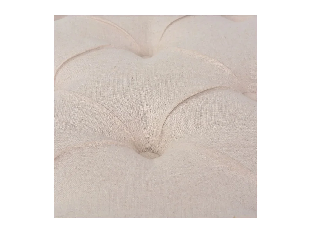 Leinenbank Massivholz 110 x 38 x 48 cm Cremeweiß