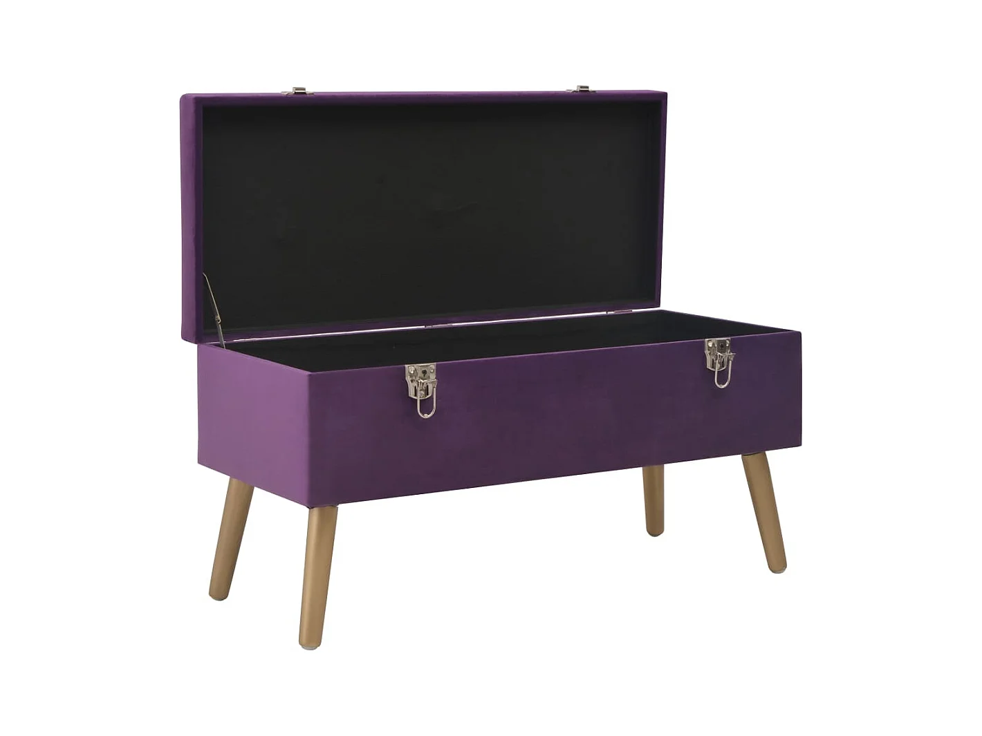 Panca con vano contenitore 80 cm Velluto Viola