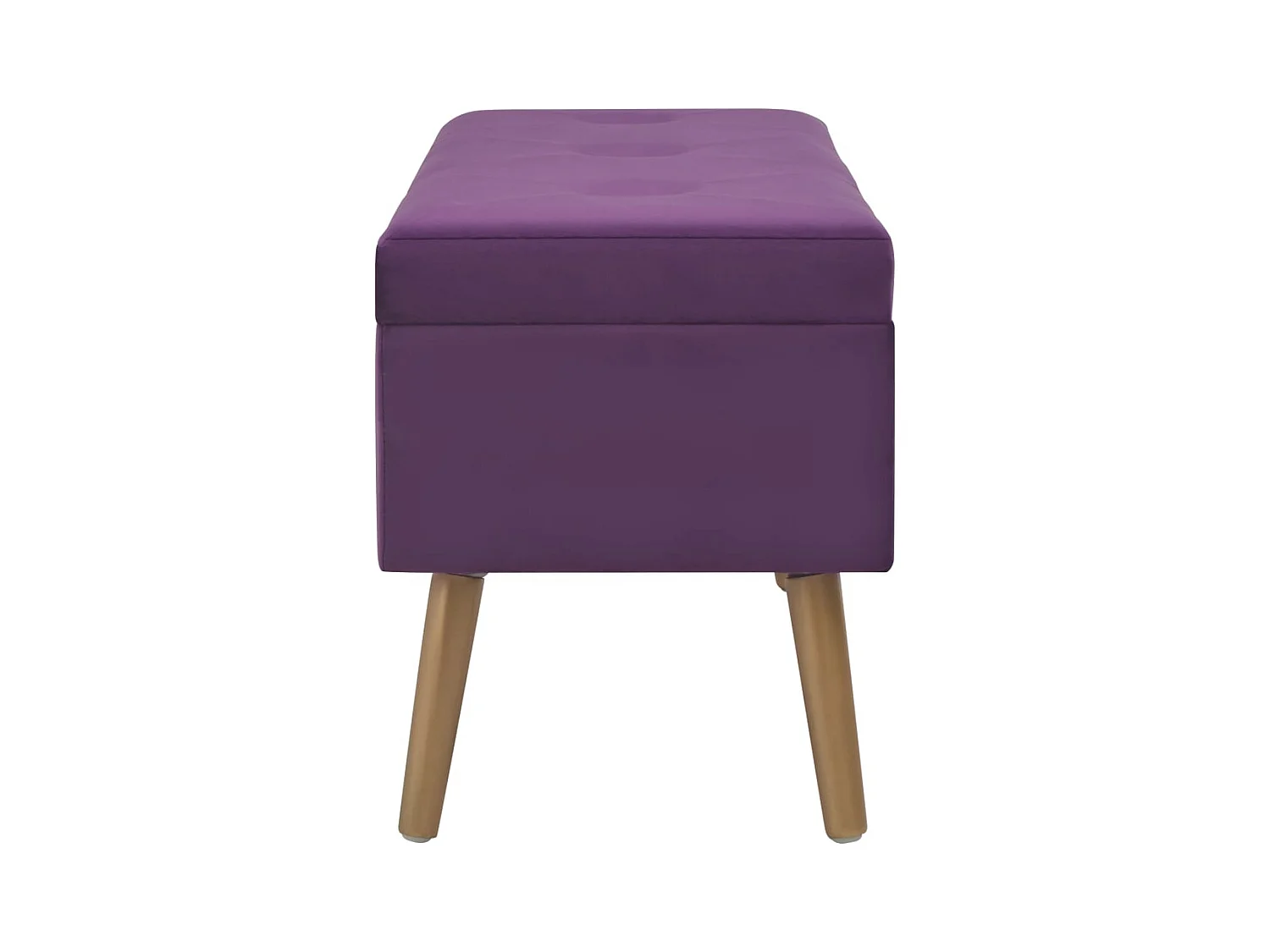 Panca con vano contenitore 80 cm Velluto Viola