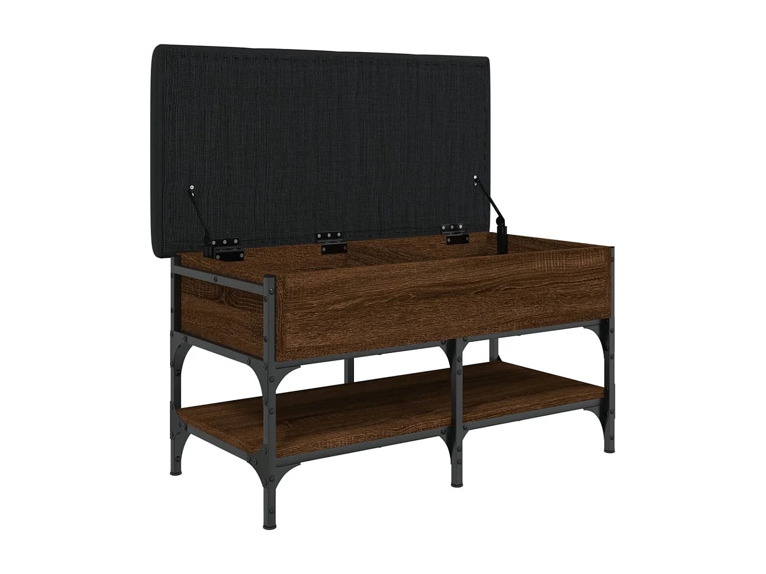 Schoenenbank bruin eiken 82x42x45 cm bewerkt hout