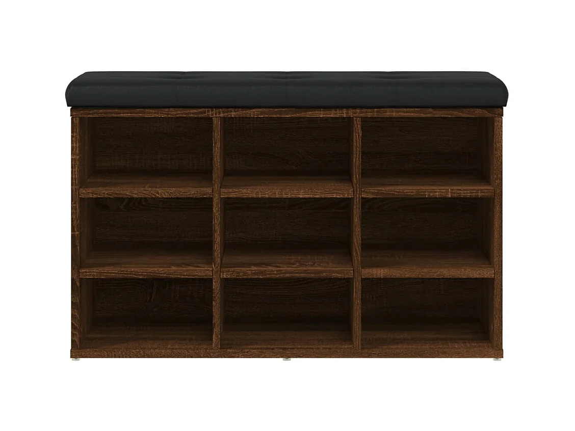 Schuhbank Eiche braun 82x32x50 cm Holzwerkstoff