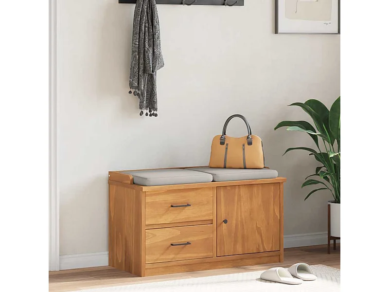 Banc de couloir SANDNES 87x40x50 cm bois de pin massif