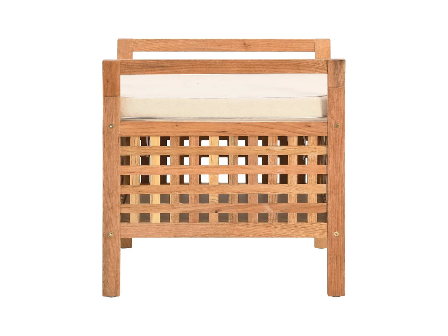 Banc de rangement 49x48x49 cm Bois de noyer massif