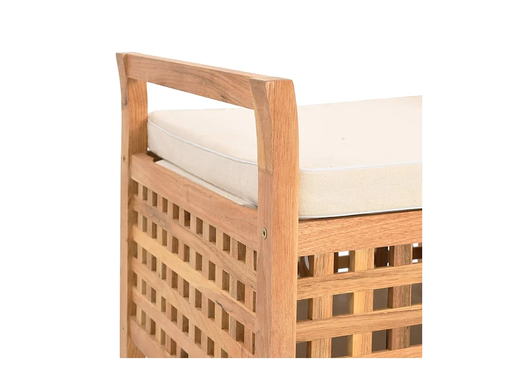 Banc de rangement 49x48x49 cm Bois de noyer massif