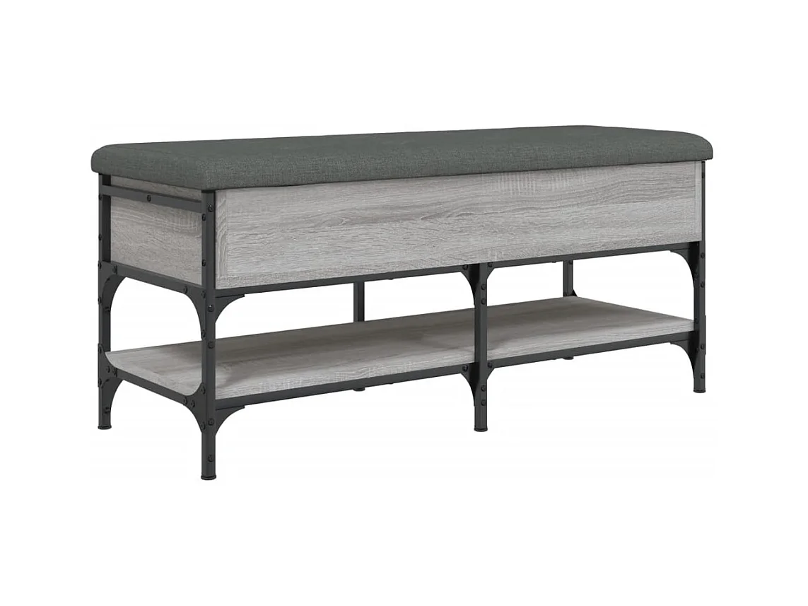 Sonoma graue Schuhbank 102x42x45 cm Holzwerkstoff