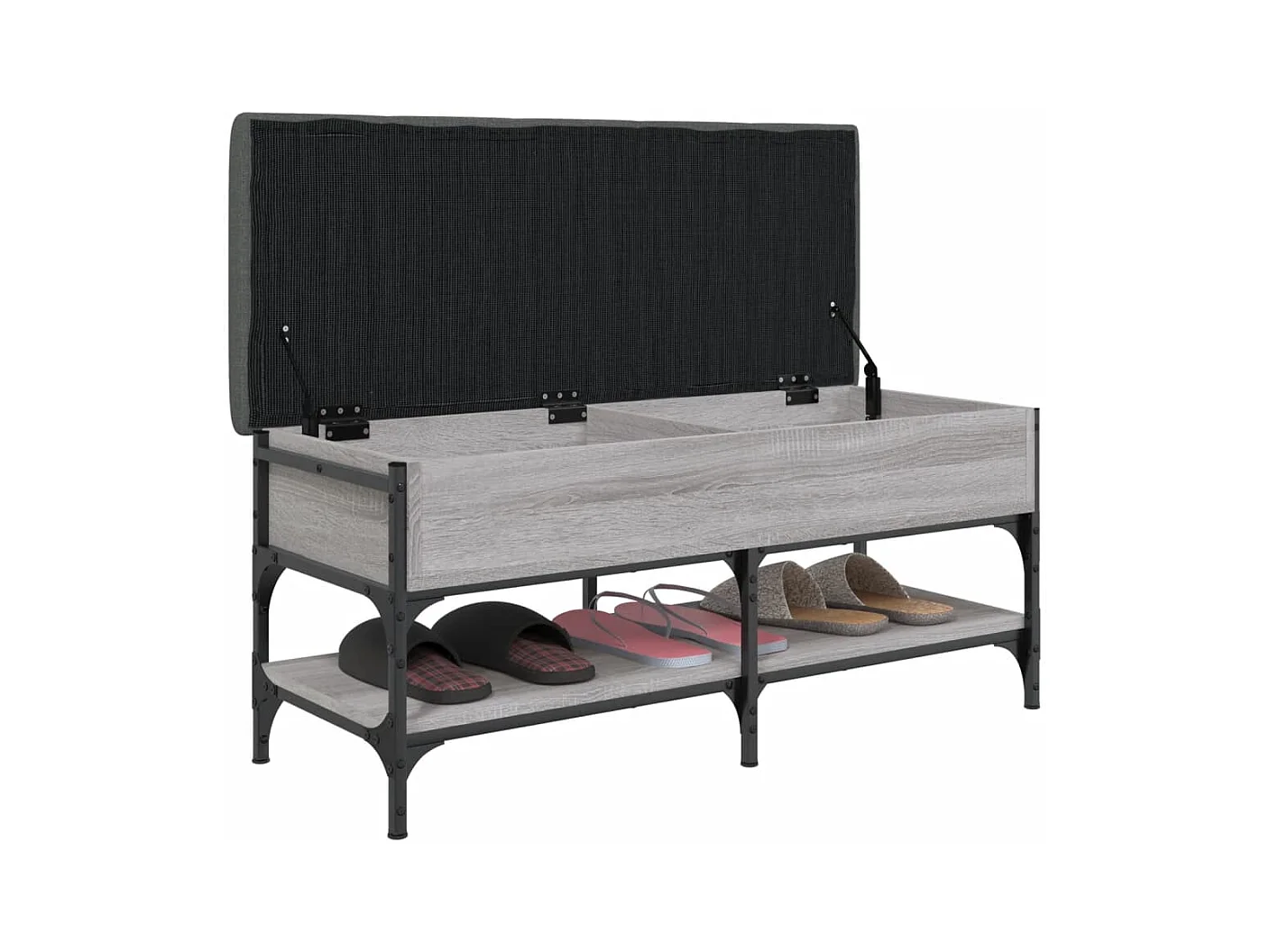 Sonoma graue Schuhbank 102x42x45 cm Holzwerkstoff