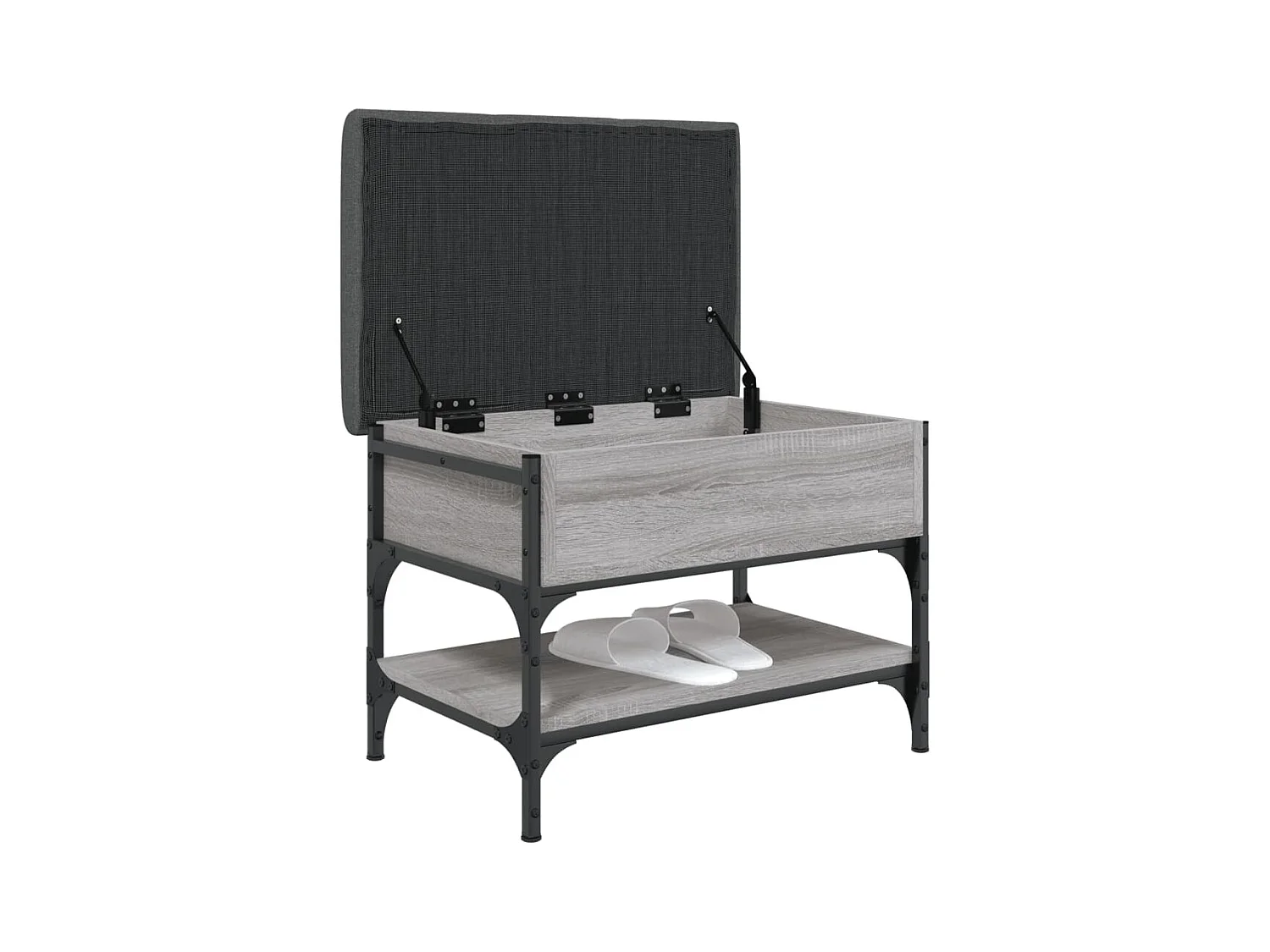 Banc à chaussures sonoma gris 62x42x45 cm bois d'ingénierie