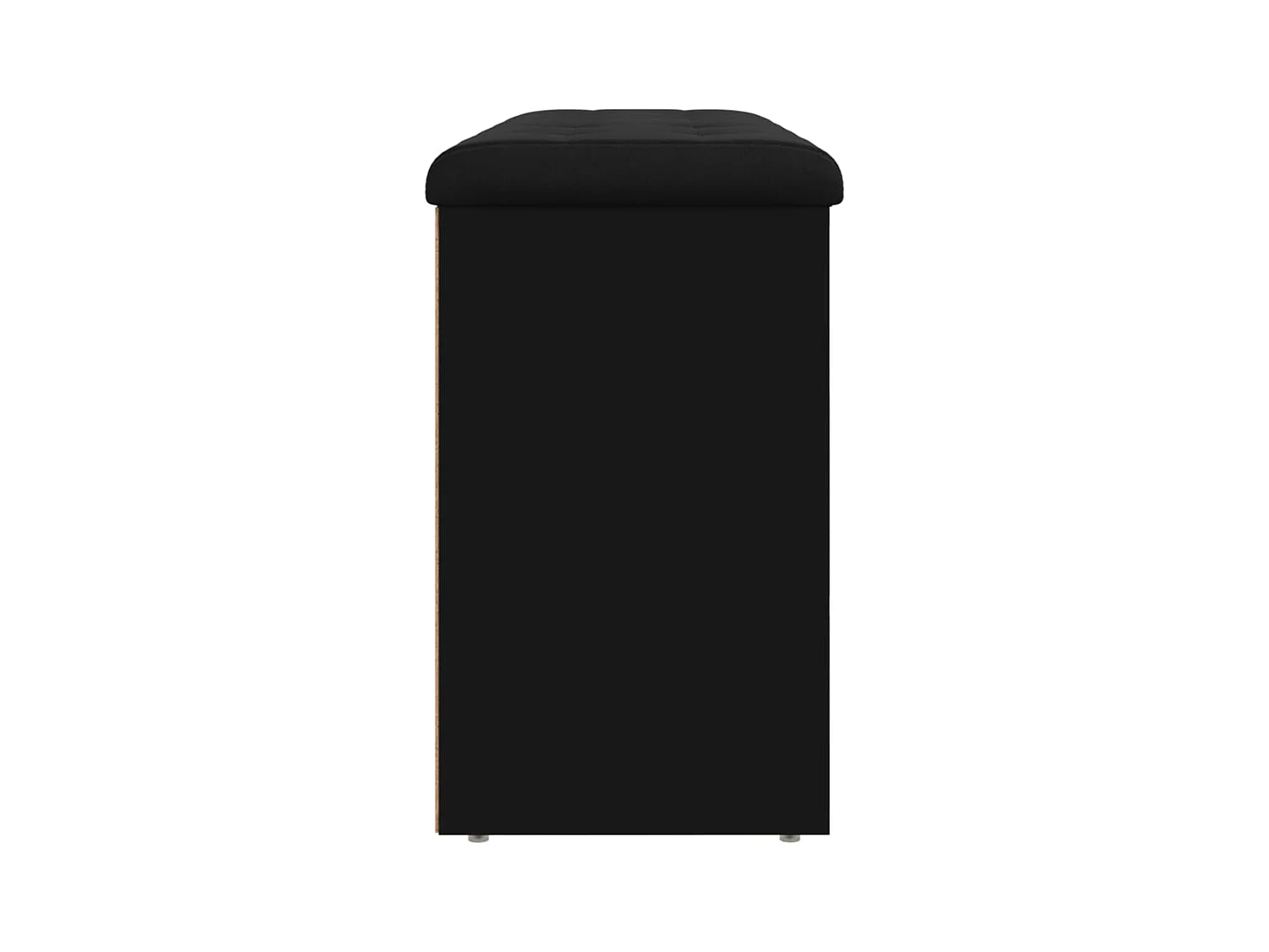 Panca portascarpe nera 102x32x50 cm in legno ingegnerizzato