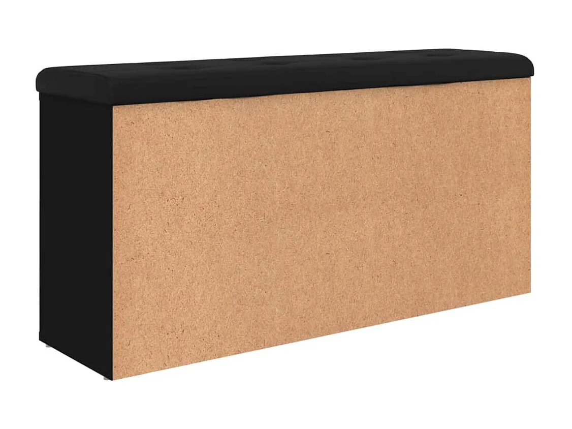 Banco zapatero negro 102x32x50 cm madera de ingeniería