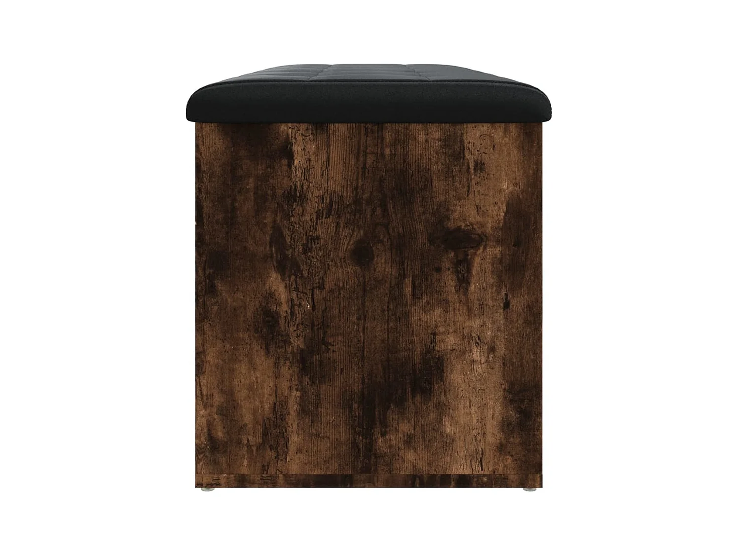 Sitzbank mit Stauraum aus geräucherter Eiche, 102 x 42 x 45 cm, Holzwerkstoff