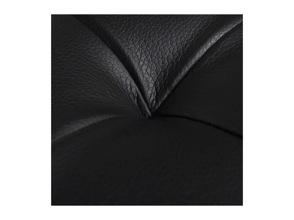 Pouf contenitore in pelle sintetica nera