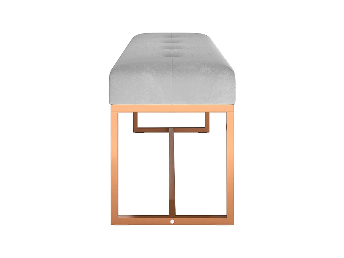 Graue Bank 110x36x45 cm Samt