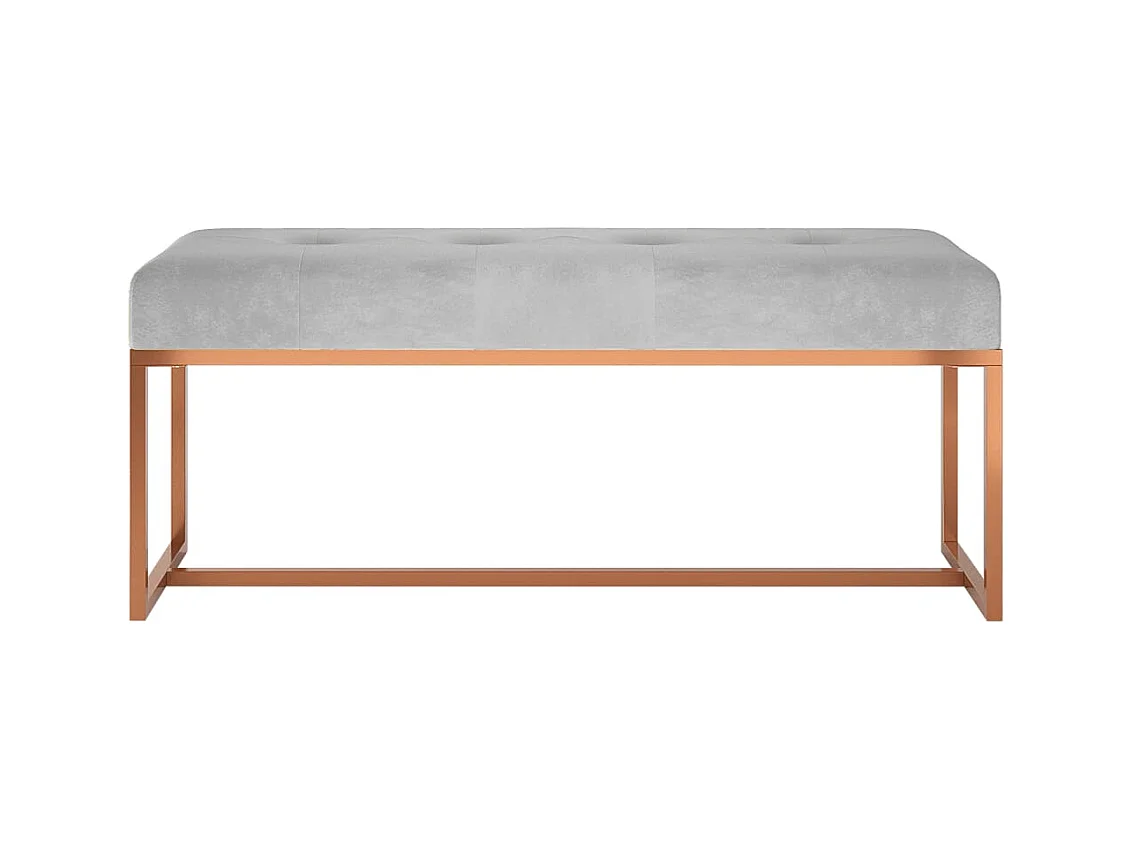 Graue Bank 110x36x45 cm Samt