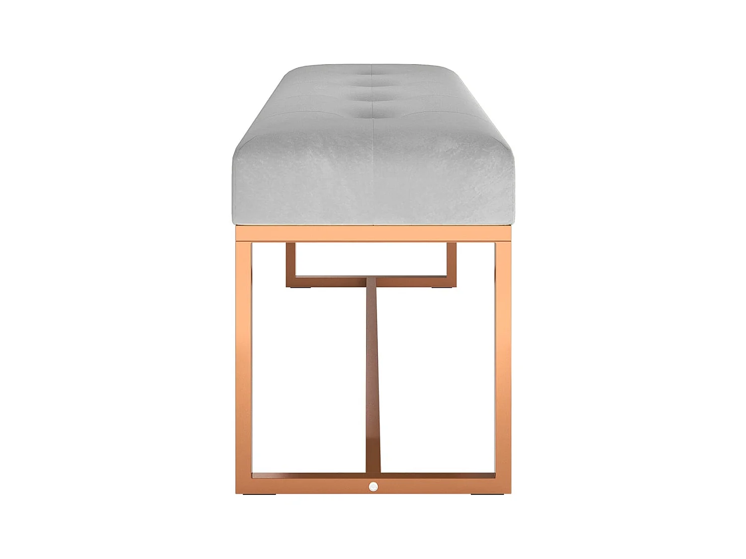 Graue Bank 110x36x45 cm Samt