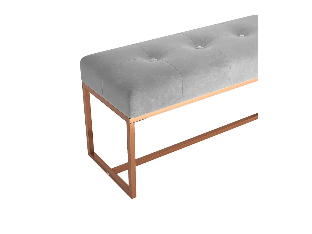 Graue Bank 110x36x45 cm Samt