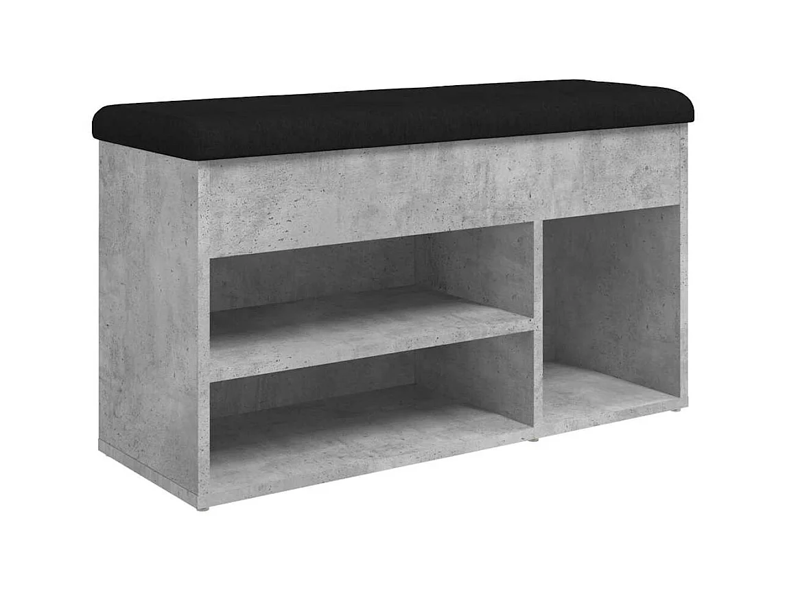 Betongraue Schuhbank 82x32x45,5 cm Holzwerkstoff