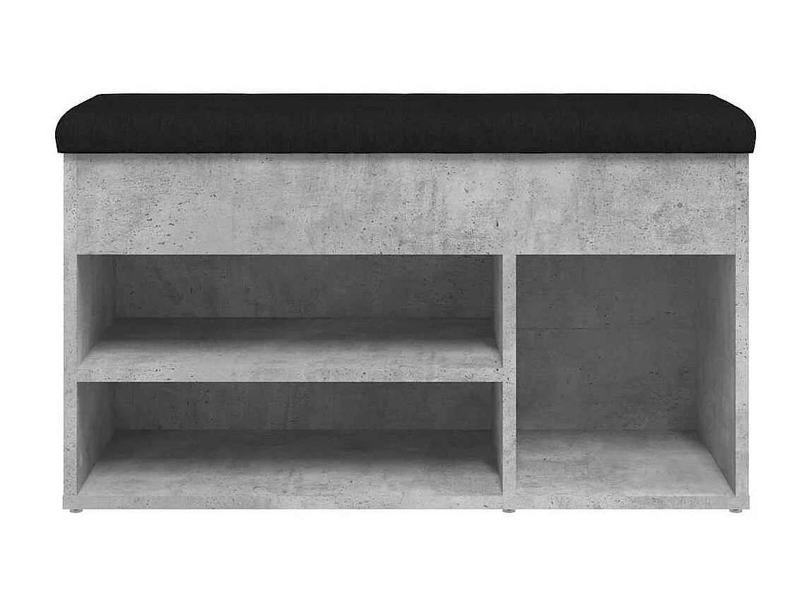 Betongraue Schuhbank 82x32x45,5 cm Holzwerkstoff