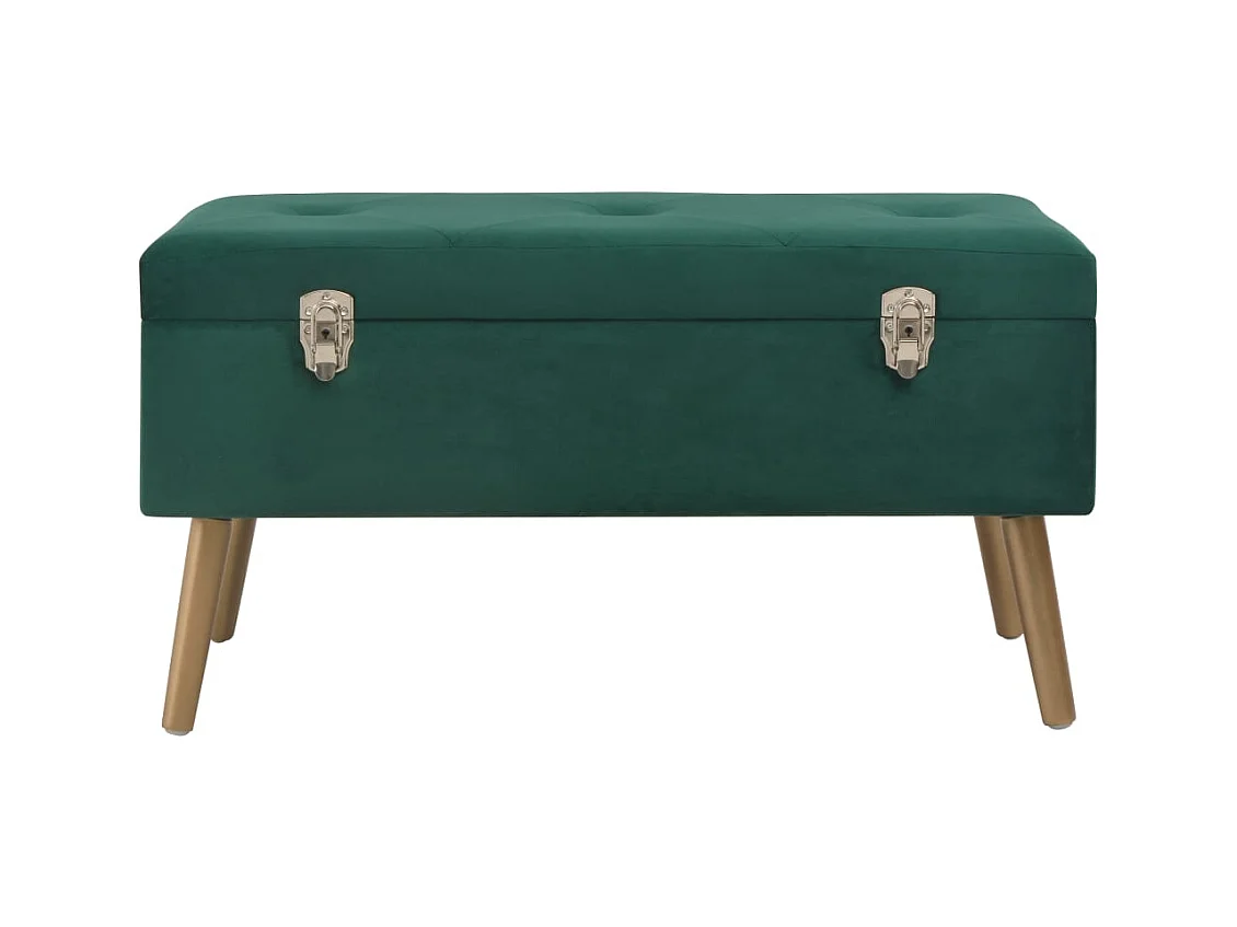Bank met opbergvak 80 cm Groen Fluweel