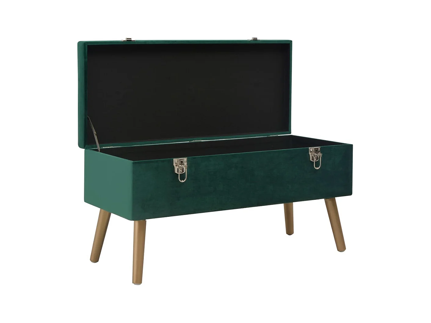 Bank met opbergvak 80 cm Groen Fluweel