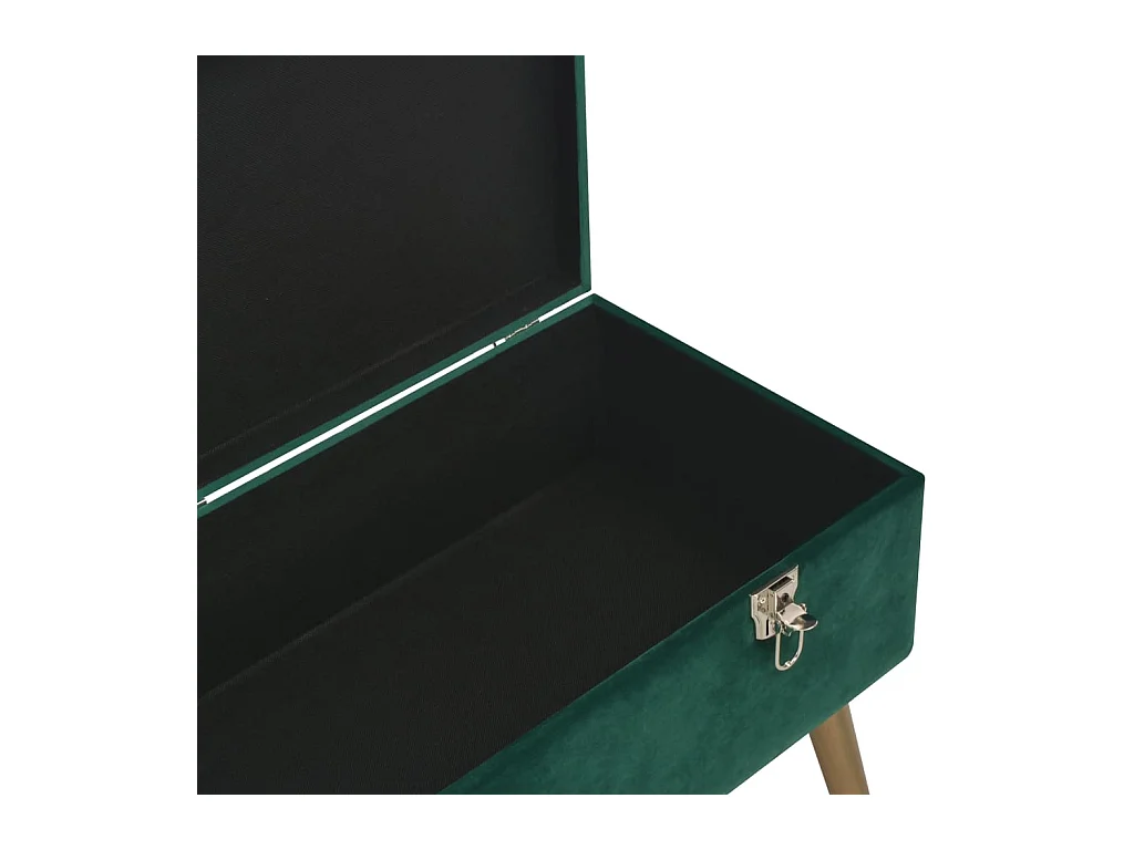 Bank met opbergvak 80 cm Groen Fluweel