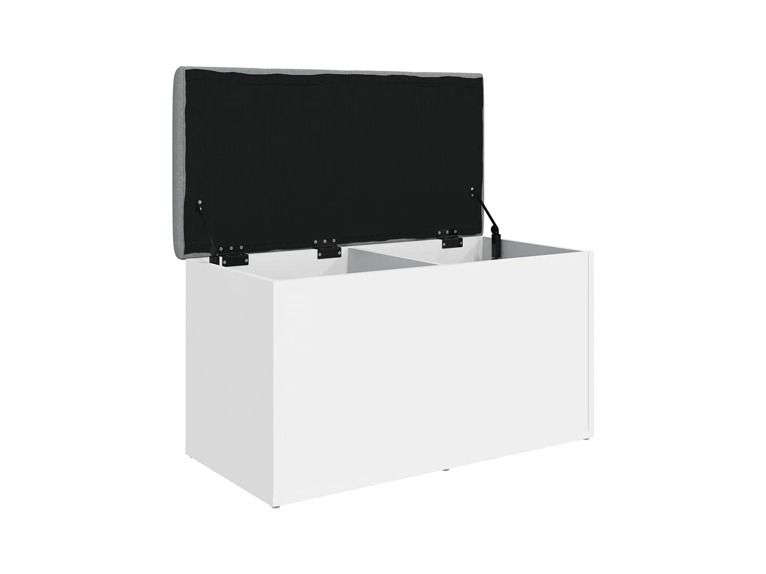 Weiße Aufbewahrungsbank 82x42x45 cm Holzwerkstoff