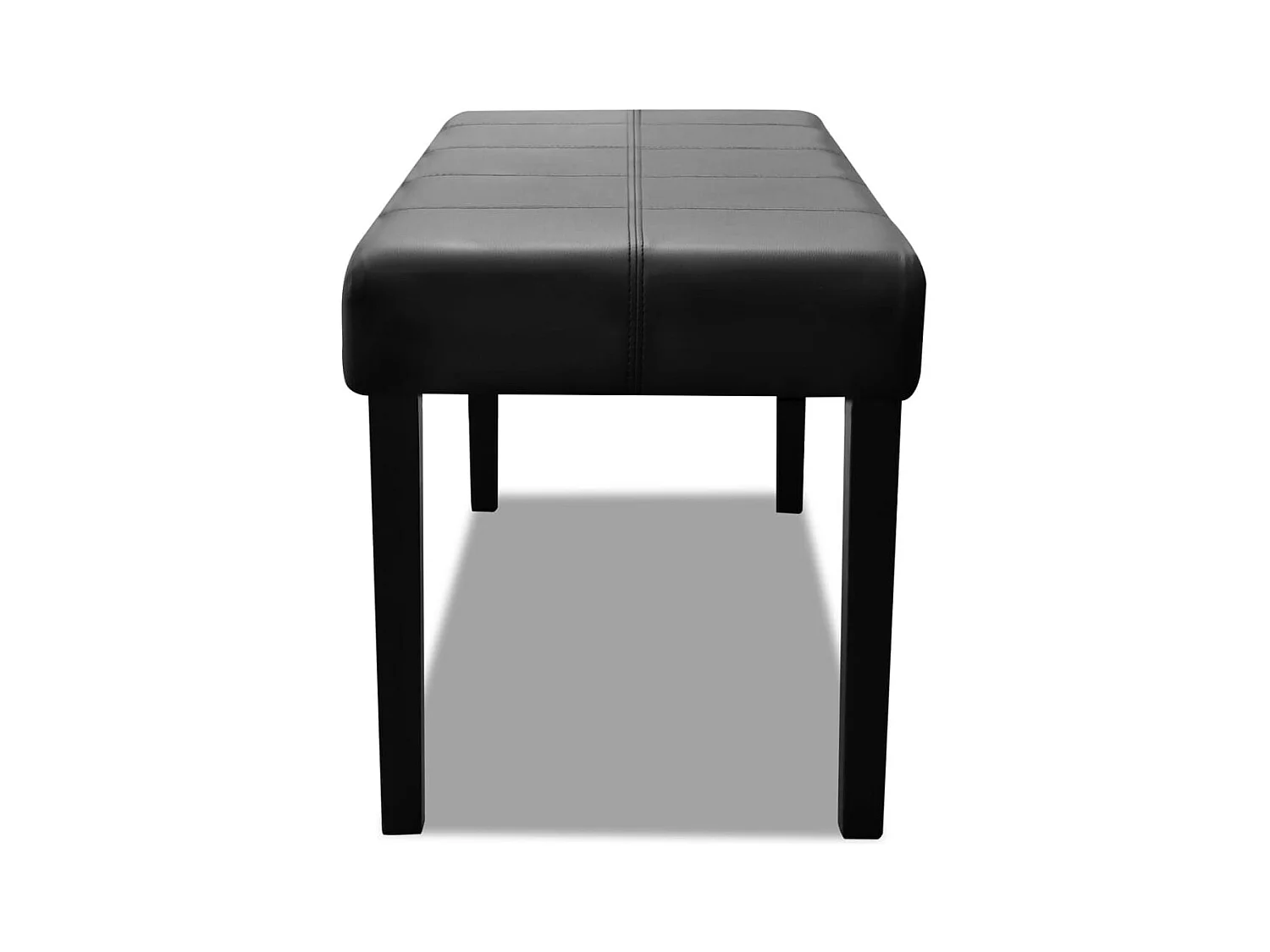 Banco de piel sintética de alta calidad color negro.