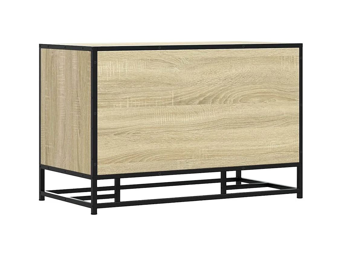 Banc à chaussures chêne sonoma bois d'ingénierie et métal