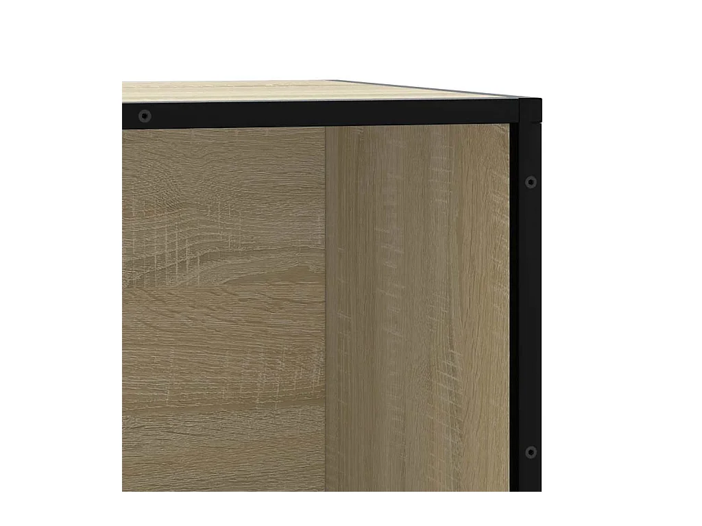 Banc à chaussures chêne sonoma bois d'ingénierie et métal