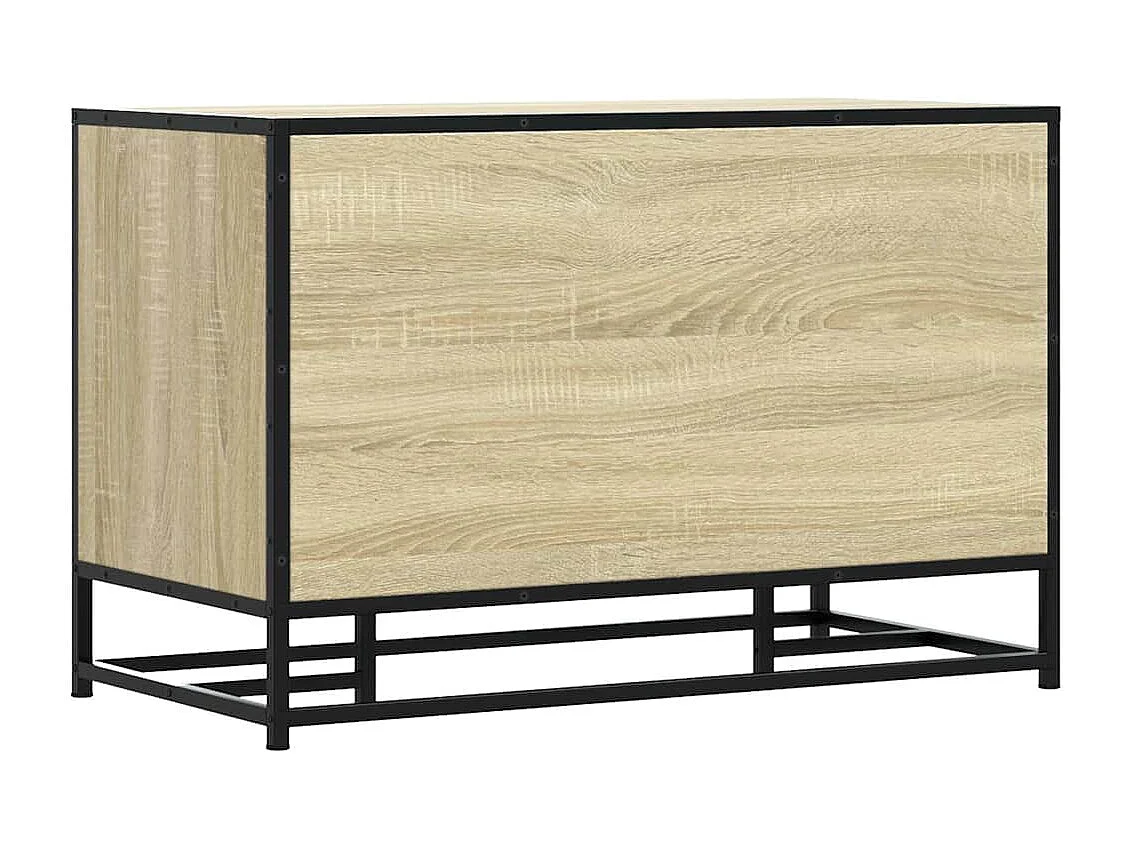 Banc à chaussures chêne sonoma bois d'ingénierie et métal