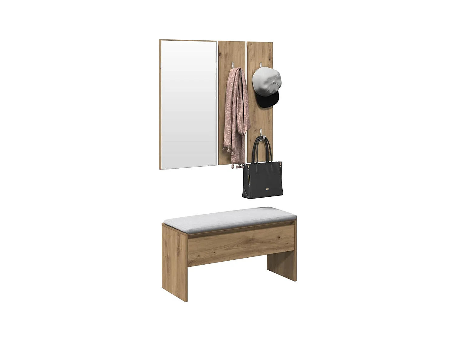 Flurmöbel-Set handgefertigt aus Eichenholz