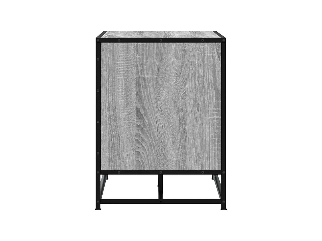 Banc à chaussures sonoma gris bois d'ingénierie et métal