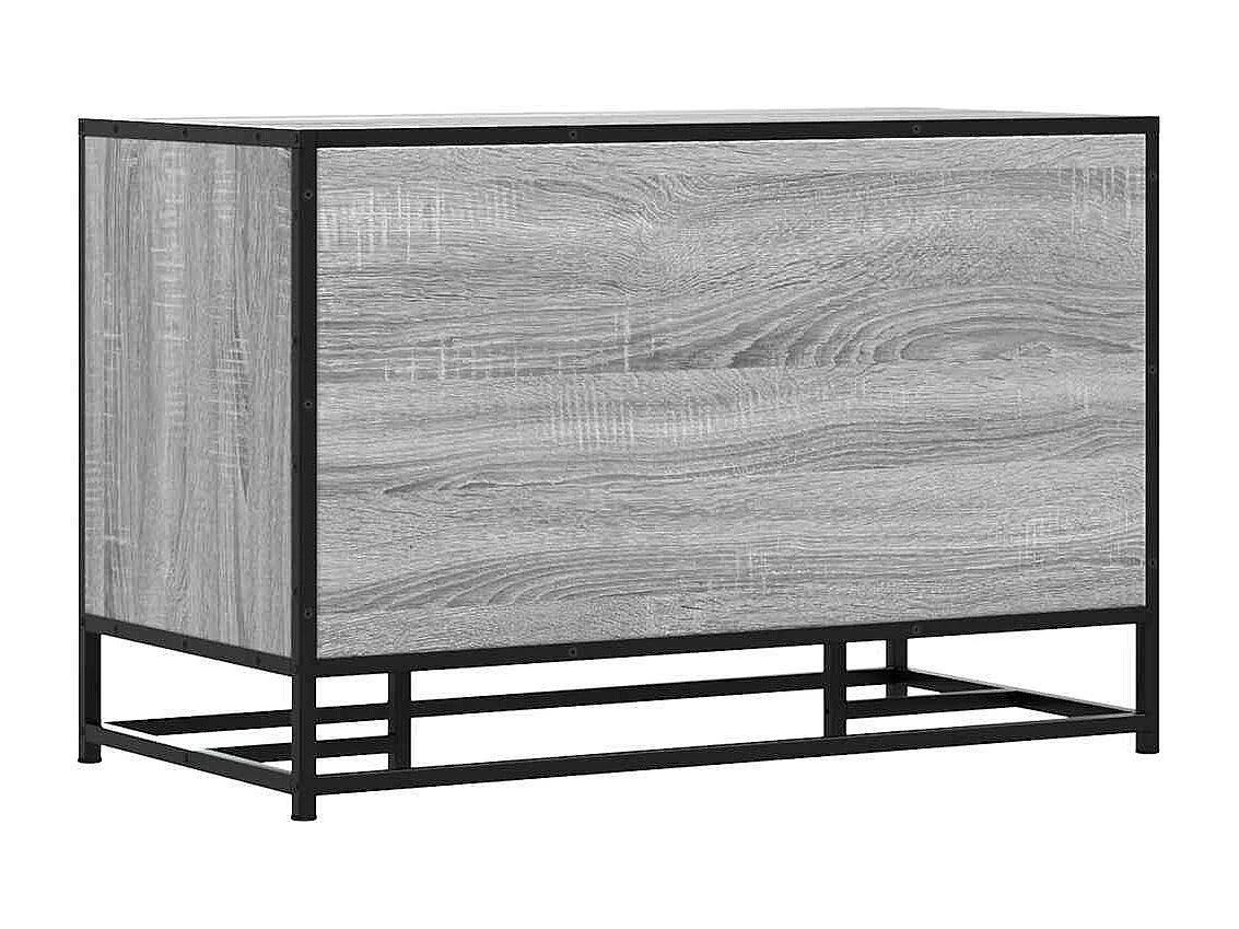 Banc à chaussures sonoma gris bois d'ingénierie et métal