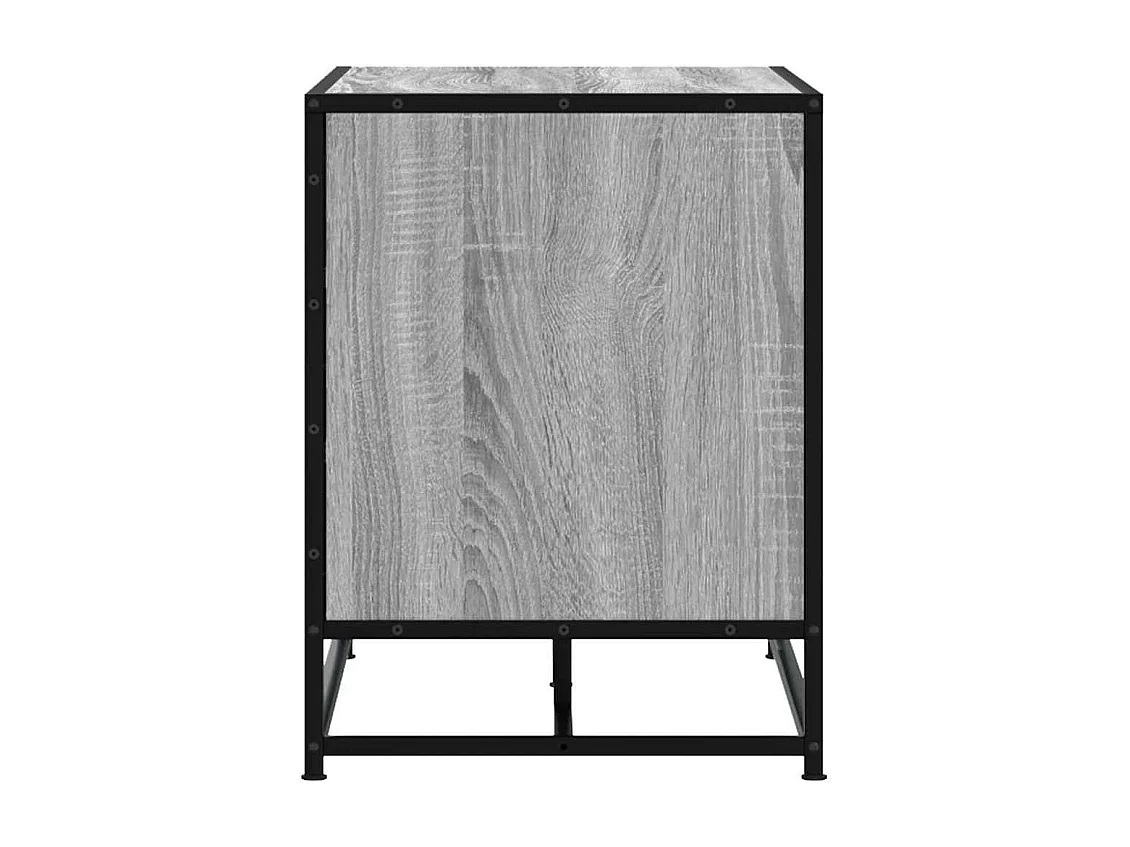 Banc à chaussures sonoma gris bois d'ingénierie et métal