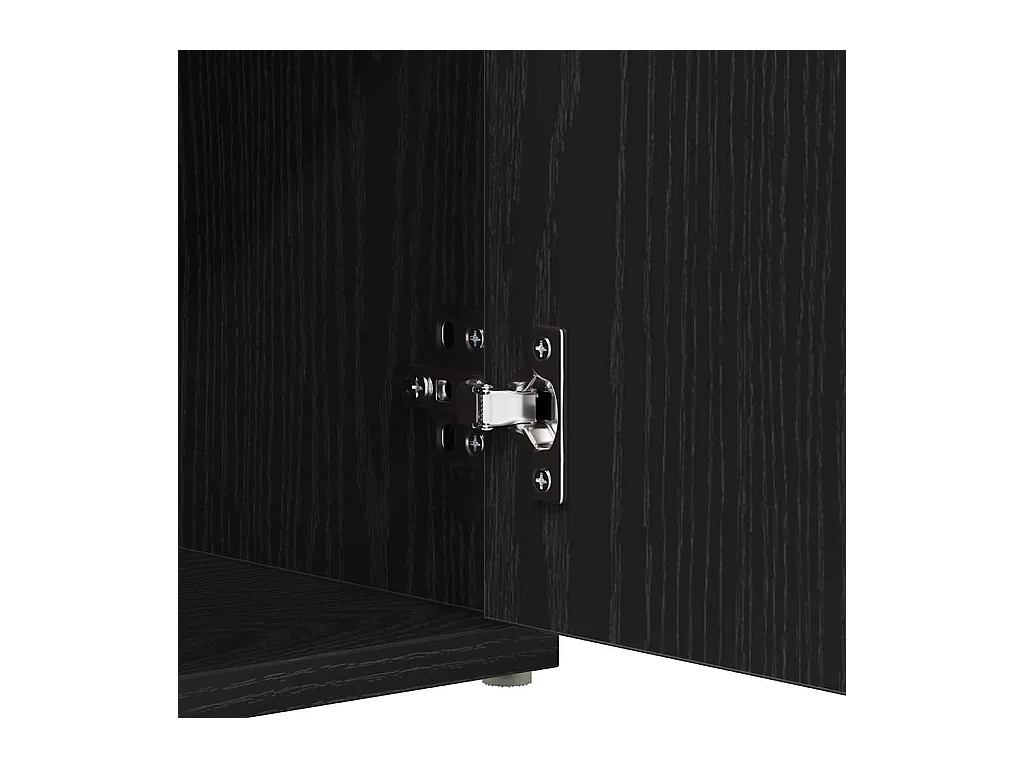 Banc à chaussures Noir 100 x 30 x 48 cm Bois d'ingénierie