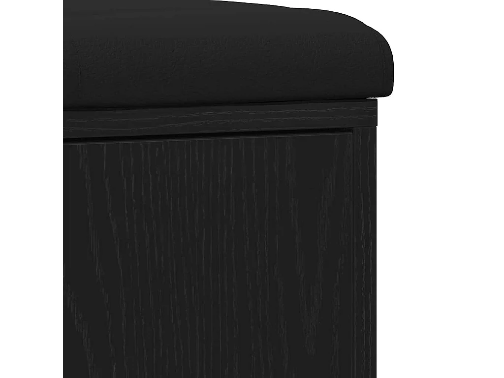 Banc à chaussures Noir 100 x 30 x 48 cm Bois d'ingénierie