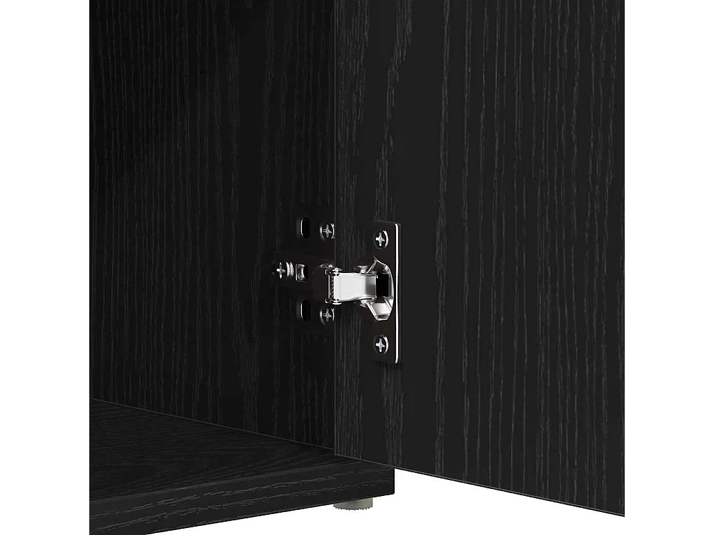 Banc à chaussures Noir 100 x 30 x 48 cm Bois d'ingénierie