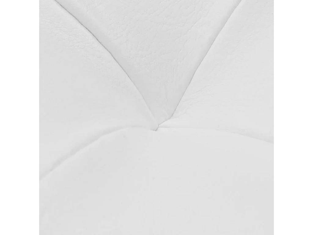 Pouf contenitore in pelle sintetica bianca