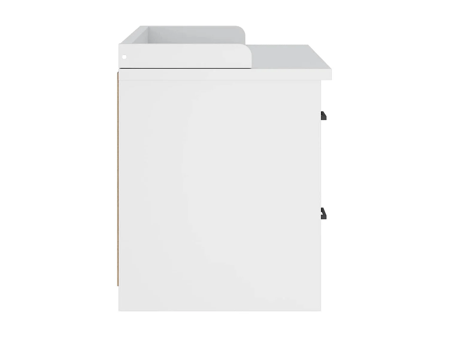 SANDNES weiße Flurbank 87x40x50 cm massives Kiefernholz