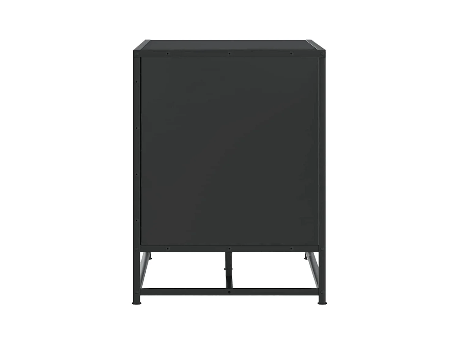 Panca portascarpe nera 80x40x53,5 cm in legno ingegnerizzato e metallo