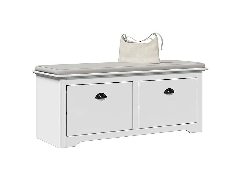 Banco de recibidor blanco BODO 114x40x45 cm