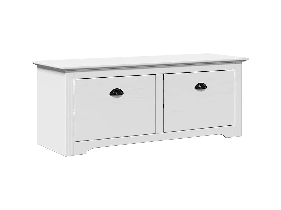 Panca da ingresso bianca BODO 114x40x45 cm