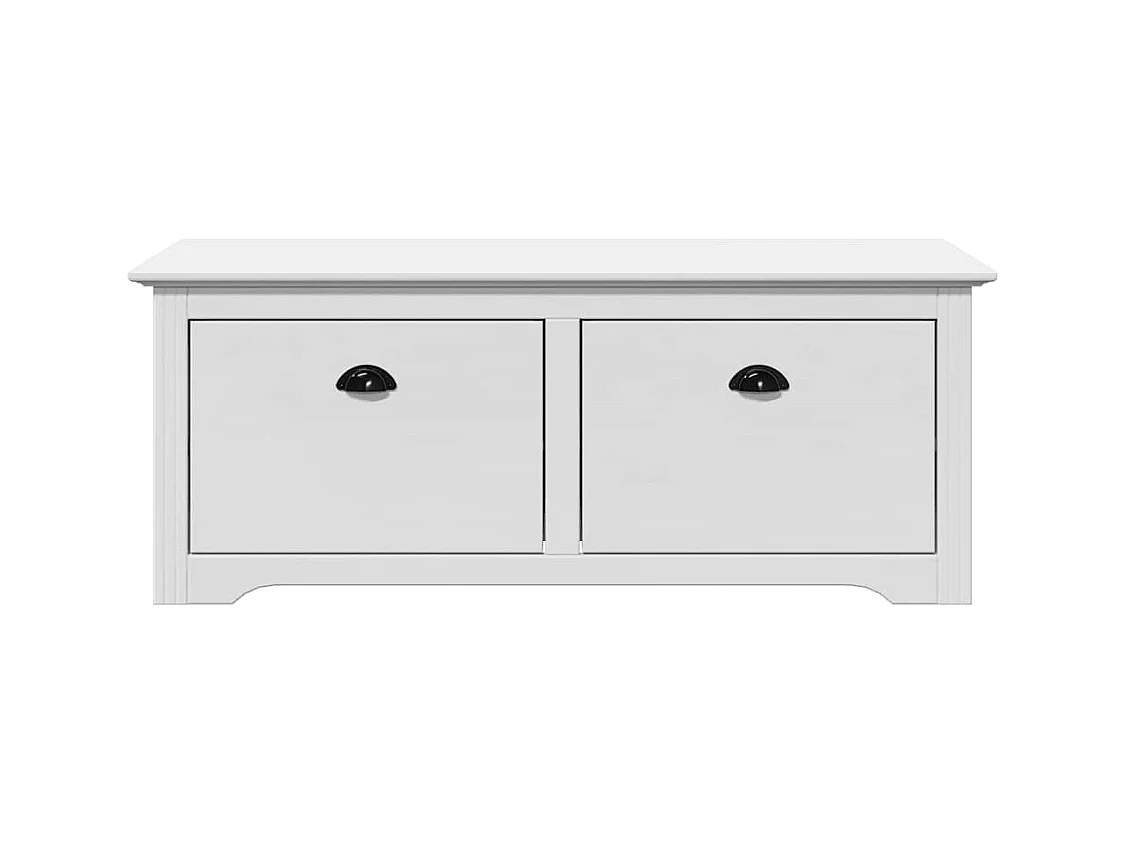 Panca da ingresso bianca BODO 114x40x45 cm