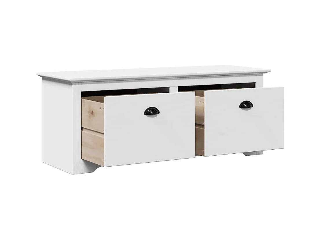 Panca da ingresso bianca BODO 114x40x45 cm