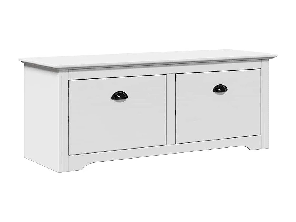 Panca da ingresso bianca BODO 114x40x45 cm