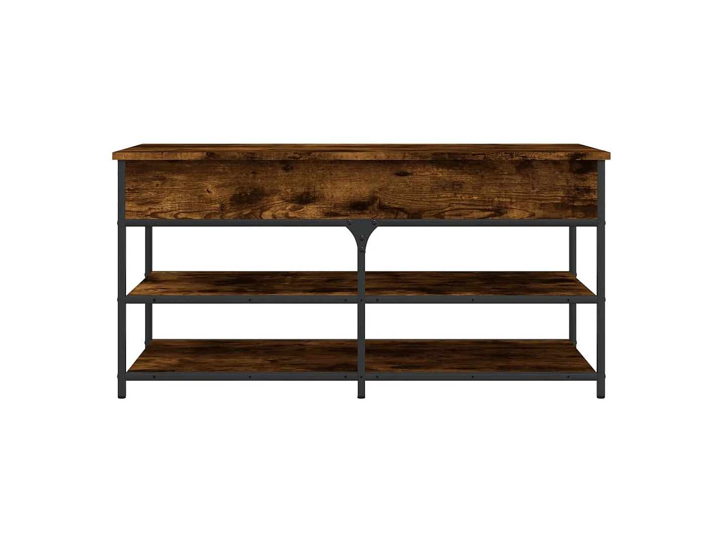 Schuhbank aus geräucherter Eiche 100x42,5x50 cm Holzwerkstoff